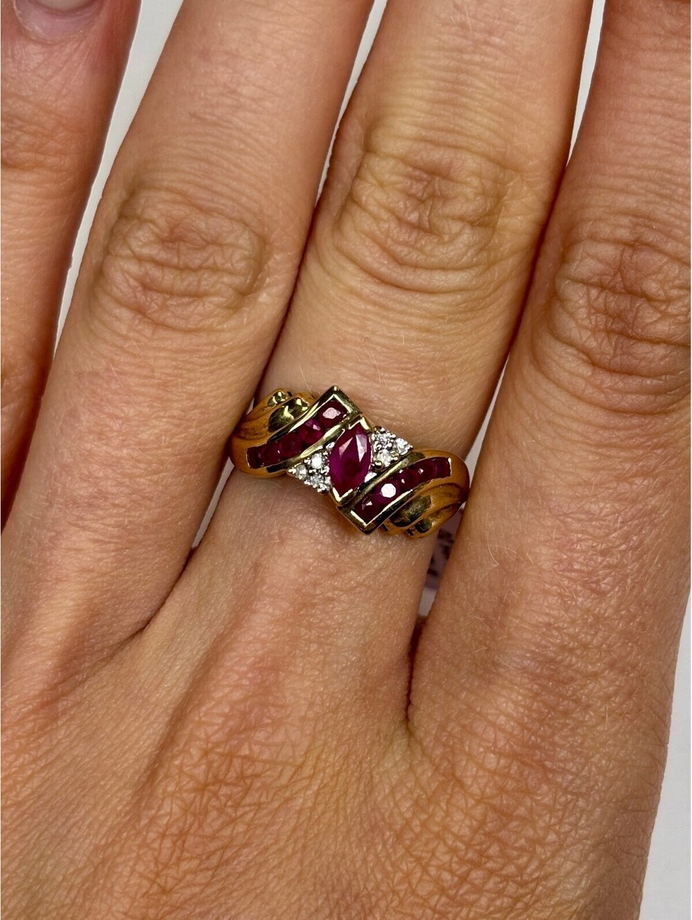 10k Yellow Gold Ruby Ring Antique